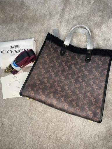 coach フィールド トート ウィズ ホース アンド キャリッジ プリント