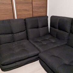 L字リクライニングローソファーの画像