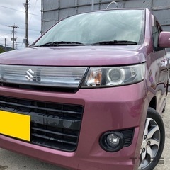 月々9千円〜分割払い可‼️車検2年付き！！【名義変更代込み】☆スズキワゴンRスティングレーリミテッド☆走行中DVD見れます☆フルオートエアコン☆プッシュスタート☆ドライブレコーダー付きのフル装備☆純正アルミ☆そのまま乗って帰れます！の画像