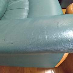 ソファー　３人掛け　オットマン　専用テーブル　＊お値下げしましたの画像