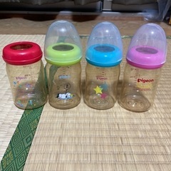 ピジョン　母乳実感　哺乳瓶　160ml４本と240ml４本＋おまけの画像