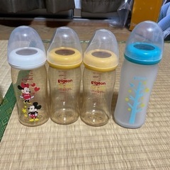 ピジョン　母乳実感　哺乳瓶　160ml４本と240ml４本＋おまけの画像