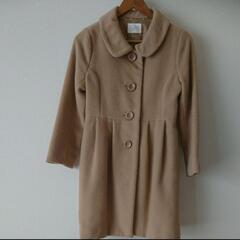 衣替え中♪お取引早い方m(_ _)m 新品同様♪ベージュ 3ウェイコート つけ襟 ファー お洒落 の画像