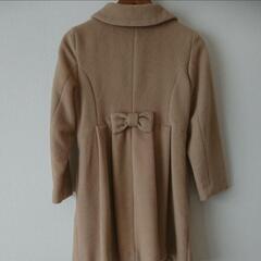 衣替え中♪お取引早い方m(_ _)m 新品同様♪ベージュ 3ウェイコート つけ襟 ファー お洒落 の画像