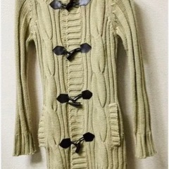 フード付きニットショートダッフルコート