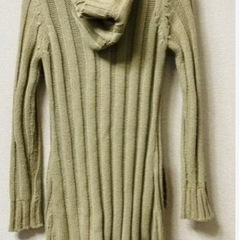 フード付きニットショートダッフルコートの画像