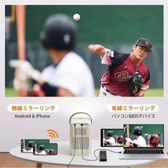 【ほぼ新品】WITSEER ホームプロジェクター 家庭用 小型 1080P HD画質の画像