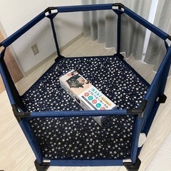 ソフト ベビーサークル ネイビー
