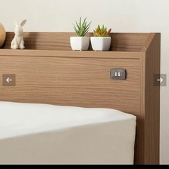 【美品】ニトリ　コンセント付きシングルベッド　収納の画像