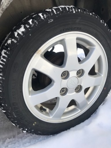軽自動車スタッドレスタイヤ、2019年製、アルミホイール付スタッドレスタイヤ