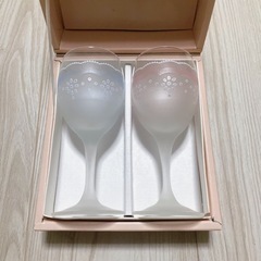カメイガラス  箱入り グラス2脚セット 新品未使用の画像
