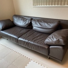 首都圏送無料〜大塚家具20万　フルフェザー3人掛け　ソファー　内外部洗浄済 ☆定価20万☆大塚家具3人掛けソファ