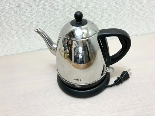 ドリテック　DRETEC  ケトル PO-115 電気ケトル 0.8L 2020年製 キッチン家電 湯沸かし ポット