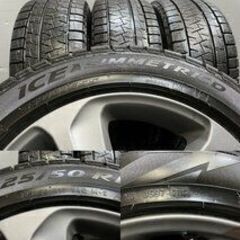 【PIRELLI ICE ASIMMETRICO 225/50R17】スタッドレス【VOLVO V40 純正ホイール 17インチ 7.5J5HPCD108+52.5】バリ溝　(MTE305)クレジットカード QRコード決済可能の画像