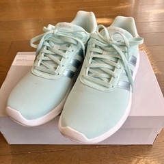 美品【adidas】スニーカー24cm ペールグリーン