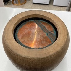 【ジモティー割引で最大15％OFF⭐️】木製 丸火鉢 の画像