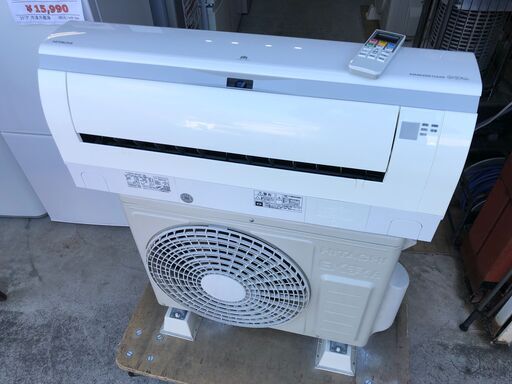 【動作保証あり】HITACHI 2016年 2.2kw 6畳用 冷暖房ルームエアコン RAS-W22F ステンレスクリーン【管理KR346】