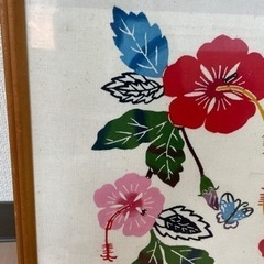 琉球紅型　額　飾り　の画像