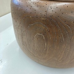 【ジモティー割引で最大15％OFF⭐️】木製 丸火鉢 の画像