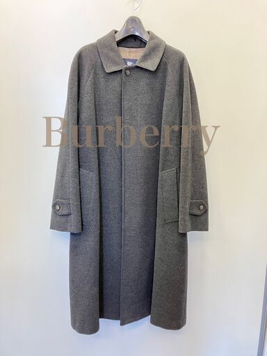 バーバリー　コート　メンズ　グレー　アンゴラ　羊毛