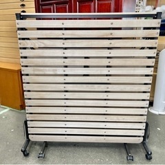 🌟激安‼️ シングル 折りたたみ桐すのこパイプベッド 🌟