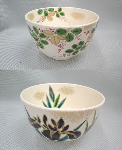 ☆ 未使用展示品 茶道具 清水焼 仁清写 尚泉窯 抹茶茶碗 数茶碗 平茶碗 十二ヵ月 12個セット 専用棚付き 札幌 東区 北20条店