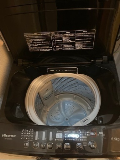 【値下げ中】3月まで　全自動電気洗濯機　ハイセンス　黒