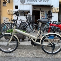 ??　折りたたみ自転車　２０インチ　ゴールド　カギ　付き