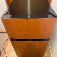 2020年製 冷蔵庫 オシャレ木目調 87L 持って行けます‼️