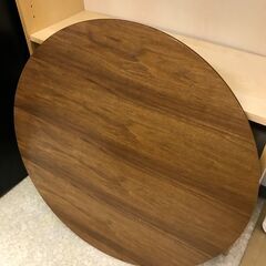 ちゃぶ台 折りたたみテーブル 丸型 木製 幅750mm奥行750...