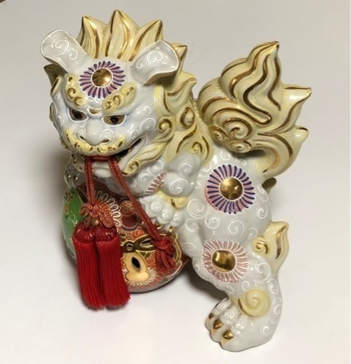⬛️超　超　超 稀少！！⬛️美品！⬛️九谷焼　宝獅子　白盛！！⬛️ 高さ30cm！！⬛️