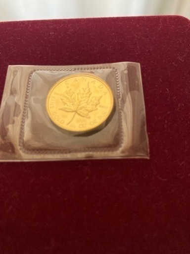 1986 カナダ メイプル金貨 1/4オンス 20mm クリアーケース 新品未使用