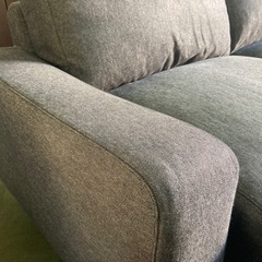 ● 無印良品、3人掛けソファー、グレーの画像