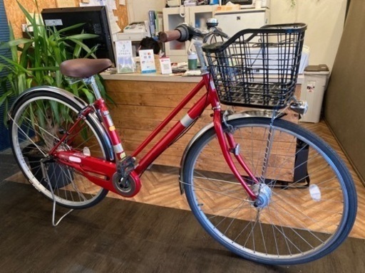 【後輪タイヤ・後輪チューブ新品！】LEDオートライト　内装３段　27インチ自転車　赤