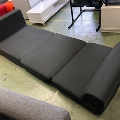 ● 1人用ソファー、ソファーベッド、ブラックの画像