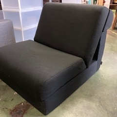 ● 1人用ソファー、ソファーベッド、ブラック