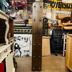 【売約済み】　古書棚　本棚　ビンテージ　時代　家具　日本　楔　くさび　クサビ　検　ヴィンテージ　ラワン　タモ　木製　大型　モダン　ジャパニーズ　シェルフ　ラック　棚の画像