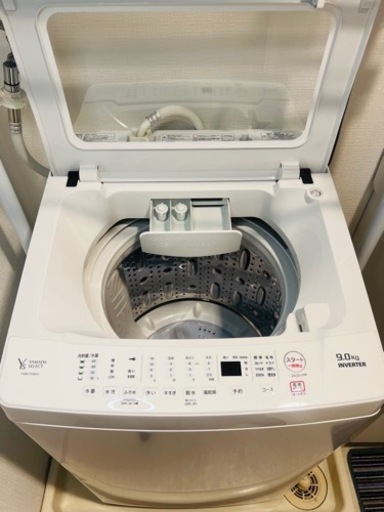 YAMADASELECT 洗濯機 9kg ホワイト