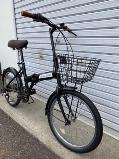 ☆前後タイヤ新古品☆ 20インチ カゴ付折りたたみ自転車　防犯登録料込!! [No.263]
