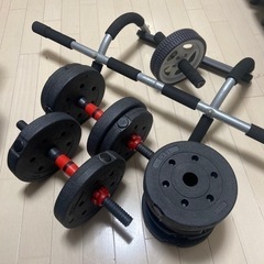 懸垂バー　腹筋ローラー　重量可変式ダンベル