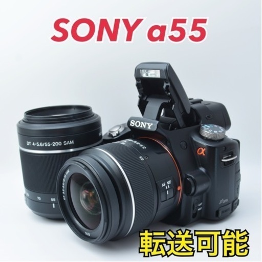 スマホ転送●高速連写●S数少●豪華な付属品●ソニー α55 1ヶ月動作補償あり！ 安心のゆうパック代引き発送！ 送料、代引き手数料無料！