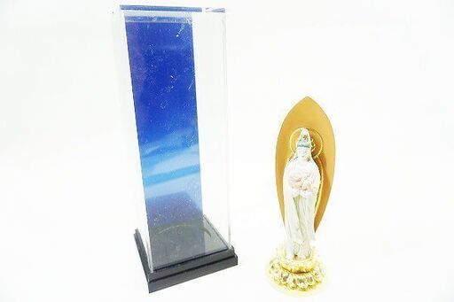 【苫小牧バナナ】中古保管品 希少 阿含宗 仏像 仏教 宗教 母子 聖母 ケース付き♪