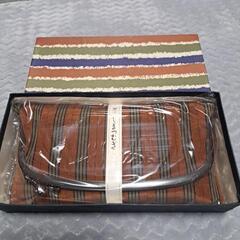 未使用 レトロ 民芸 しまつむぎ バッグ