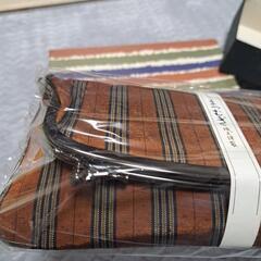 未使用 レトロ 民芸 しまつむぎ バッグの画像