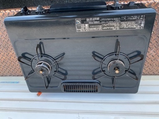 配送可能　幅56㎝コンパクトガステーブル IC-S37-R LPガス用/右強火 幅560奥行447高さ180m