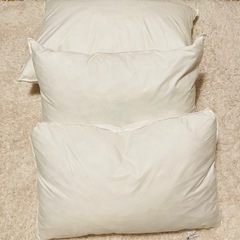【ほぼ未使用】無印良品羽毛まくら大1つ小2つ