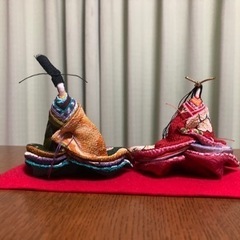 着物生地の小さな雛人形