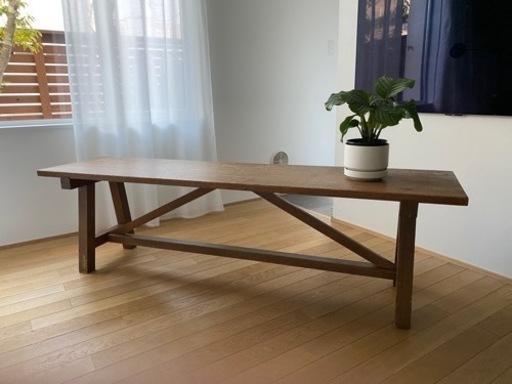 【値下げしました】大型 木製ベンチ 古道具