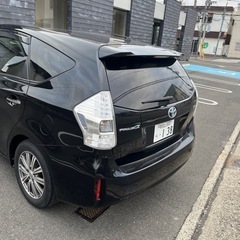 ⭐️値下げしました❗️プリウスアルファSチューンブラック後期型！平成26年。５人乗り禁煙、コーティング済み❣️の画像
