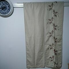決まりました。暖簾　のれん　刺繍とビーズ